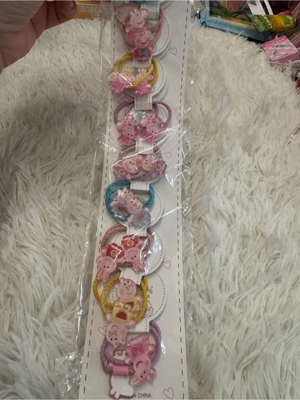 Peppa pig set of 20 hair ties colorful 10 different designs back to school